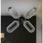 Marsel Lighting Serra 4lu Krom Plafonyer Salon Oturma Odasi 3 Renk LED Isıklı Avize