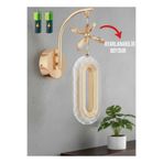 Marsel Lighting Serra Gold Pilli Aplik Model Gold Kaplama Oturma Yatak Mutfak Çocuk Odası Duvar Led Pilli Aplik