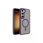 Marselit Galaxy S23 Plus Uyumlu Mat Arka Yüzey Wireless Şarj Özellikli Zore Flet Magsafe Kılıf-Derin