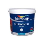 Marshall 0.75 lt Beyaz Silikonlu Özel Mat Silinebilir İç Cephe Duvar Boyası