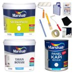 Marshall 10 kg İnci Tanesi İpek Mat Silinebilir İç Cephe Boyası+Tavan Boyası
