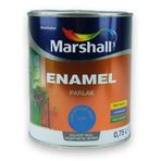 Marshall Enamel Boncuk Mavi 0.75 lt Solvent Bazlı Parlak Ahşap Metal Boyası