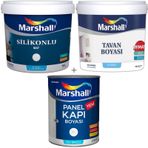 Marshall Fit Cennet Koyu 20 kg Silikonlu Mat Silinebilir İç Cephe Boyası