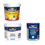 Marshall Maximum Gelin Teli 17.5 kg Silikonlu İpek Mat İç Cephe Boyası + 10 kg Tavan Boya + Panel 2.5 lt Kapı Boyası + Boyacı Seti