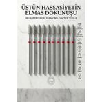 Marsilyan 10'lu Elmas Freze Ucu Seti - Protez Tırnak Kalıcı Oje Manikür ve Hobi Tesbih 882/031R 723099 - Renkli - standart