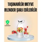 Marsilyan 1200MAH Şarjlı, Hafif ve Pratik Taşınabilir Blender - Ahşap