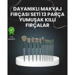 Marsilyan 13'lü Fiber Kıllı Yumuşak Makyaj Fırçası Seti Taşınabilir ve Ergonomik Tasarım - Renkli