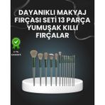 Marsilyan 13'lü Fiber Kıllı Yumuşak Makyaj Fırçası Seti Taşınabilir ve Ergonomik Tasarım