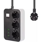 Marsilyan 3 Usb’li 3’lü 1.8 M Akım Korumalı Priz (4887)