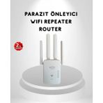 Marsilyan 300MBPS Wifi Menzil Genişletici 4 Antenli Wpa3 Güvenlikli Priz Tipi Repeater - Renkli - standart