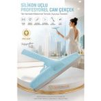 Marsilyan 34 cm Silikon Uçlu Profesyonel Cam Çekçek - Tasarım Estetiği ve Kusursuz Temizlik 723197 - Renkli - standart