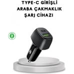 Marsilyan- 38W Araç Şarj Cihazı Type-C Pd USB Hızlı Şarj Çift Port