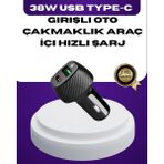 Marsilyan 38W Çift Çıkışlı Araç Şarj Cihazı – Type-C ve USB Pd Destekli
