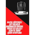 Marsilyan 4 Adet Çift Kulaklık Dijital Göstergeli Yüksek Ses Kaliteli Bluetooth Kulaklık - -- - 1