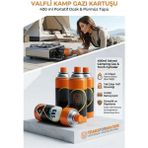 Marsilyan 4 Adet Valfli Kamp Gazı Kartuşu 400 ml - Portatif Ocak & Pürmüz Tüpü 723213 - Renkli - standart