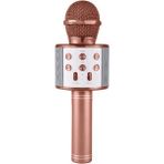 Marsilyan 4887 Karaoke Mikrofonlu Şarjlı Rose Gold Bluetooth Hoparlör