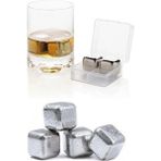 Marsilyan™- 4'lü Çelik Metal Kaplama Viski Taşı Soğutma Buz Küpü - Renkli - standart