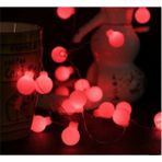 Marsilyan- 5m 28 LED Kırmızı Işık Şeffaf Kablo Fişli Eklemeli