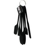 Marsilyan 6pcs Silikon - Siyah Mutfak Seti 2 Kaşık - 3 Spatula - Yumurta Fırça Metal Asma Halkalı (K95) - Renkli - standart