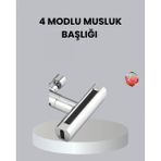 Marsilyan Abs Pirinç Alaşımlı Musluk Başlığı 4 Modlu 360° Dönebilen ve Ekonomik - Renkli