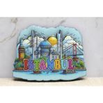 Marsilyan Ahşap Istanbul Temalı Magnet - Model 10 - Renkli