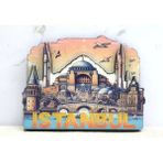 Marsilyan- Ahşap Istanbul Temalı Magnet - Model 6 - Renkli - standart