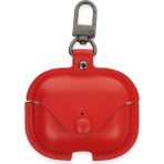 Marsilyan Airpods 3 (3.nesil) Çanta Deri Kılıf - Kırmızı