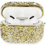 Marsilyan Airpods Pro 2 (2.nesil) Luz Taşlı Kılıf - Gold - 1 - Renkli