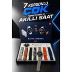 Marsilyan Akıllı Saat 7 Kordonlu Yeni Nesil Arama Cevaplayan Çok Fonksiyonlu - Renkli - standart