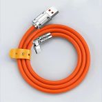 Marsilyan Ally 180° Dönebilen USB To Type-C 120W Hızlı Şarj Kablosu 1 METRE-(5775) - 20W GaN Black