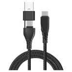 Marsilyan Ally 2in1 USB Type C To Pd Kablosu+Usb KABLO-(5775) - 20W GaN Black