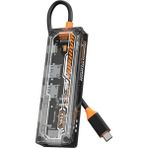Marsilyan Ally 6in1 Type-C To Usb3.0 + Usb2.0 + Type-C Pd 100W + Sd + Tf + Hdmı Çoğaltıcı Transparan Hub - standart