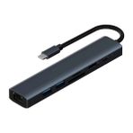 Marsilyan Ally BYL-2303 7 In 1 Type-C To USB + Type-C + Ethernet + Kart Okuyucu + HDMI Dönüştürücü Çoğ