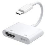 Marsilyan ALLY İPhone 15 Type-c to Type-c + HDMI Çevirici Kablo Dijital AV Adaptörü-(5775)