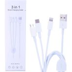 Marsilyan Ally MA039-A Usb-Type-C Micro USB & Lightning 3in1 USB KABLO-(5775) - 20W GaN Black