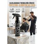 Marsilyan Alüminyum Metal Berber Kuaför Su Spreyi Şişesi Profesyonel Saç Fısfısı 300 ml 723020 - 1