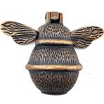 Marsilyan Antika Tarz Dekoratif Pirinç Arı Kapı Tokmağı, Taktak - Küçük, 123X150 mm, Antik