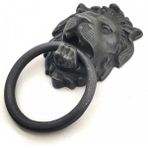 Marsilyan Antika Tarz Dekoratif Pirinç Aslan Kapı Tokmağı, Taktak - 102X130 Mm, Oksit - 102X130 mm, Oksit