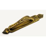 Marsilyan Antika Tarz Dekoratif Pirinç Kubbeli Çekme Kapı Kolu - 396X68 Mm, Antik - Renkli - 1