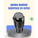 Marsilyan Araç İçi Akıllı Bardaklık Isıtıcı Soğutucu Dijital Ekranlı