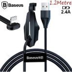 Marsilyan Baseus Colorful Suction iPhone Oyuncu USB Şarj Kablosu 2.4A 1.2M-(5775) - 20W GaN Black