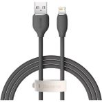 Marsilyan Baseus Jelly Liquid USB To iPhone Lightning 2.4A Hızlı Şarj Kablosu 1.2M-(5775) - 20W GaN Black
