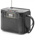 Marsilyan Bluetooth Fm Radyo Tws USB Tf Aux Solar Şarjli Taşinabilir Kamp Hoparlör - Siyah NS522S - Siyah