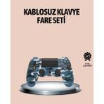 Marsilyan Bluetooth Kablosuz Ps4 Gamepad Çift Motorlu Siyah Controller - MCT1392-1054