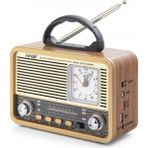 Marsilyan Bluetooth Nostaljik Hoparlör Fm Retro Saatli 20 x 10.2 x 14.5 cm NS8898BT