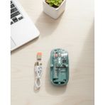 Marsilyan Bluetooth ve 2.4g USB Destekli Pilli Kablosuz Şeffaf Mouse - MCT7538-8546 - Çok Renkli