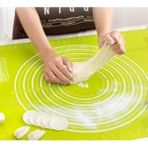 Marsilyan Büyük Boy Silikon Hamur Açma Matı 50X40 cm Hamur Ölçekli Yeşil - standart