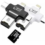 Marsilyan Card Reader 4in1 Type-C- Iphone Lightning-Micro USB Hafıza Kart OKUYUCU-(5775) - MCT4295-8632 - Renkli