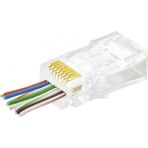 Marsilyan Cat6 Ez RJ45 Konnektör 100 Adet Paket - Şeffaf APXRJ45 - Renkli - standart