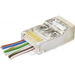 Marsilyan CAT6E Ez RJ45 Metal Konnektör 100 Adet Plastik Kutu - Şeffaf ND2423 - Renkli - standart